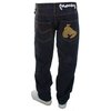 Money Blanks Embroided Raw Denim Jeans (Gold)