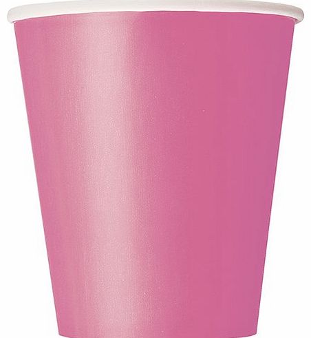 Pack of 14 x Hot Pink Paper Party Cups (9oz)