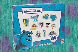 Monsters Inc BADGE AND MAGNET SET