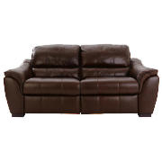 large leather recliner sofa, chocolate