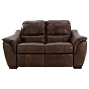 montana regular leather recliner sofa, chocolate