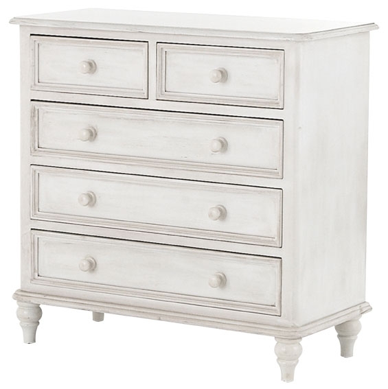 Montpelier White Painted 2 over 3 Drawer Chest