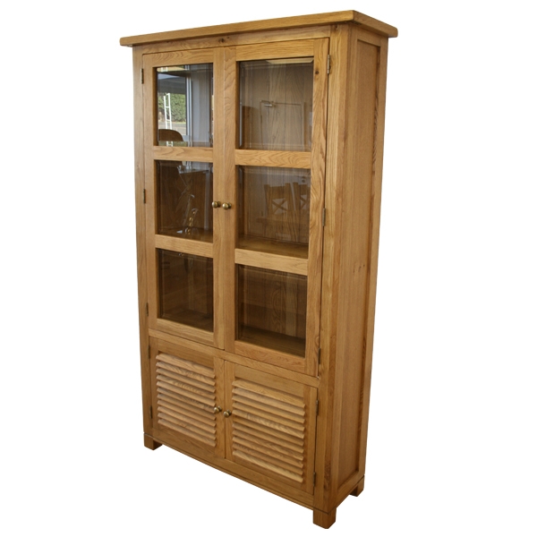 montreal Solid Oak Book Case With 2 Wooden Doors