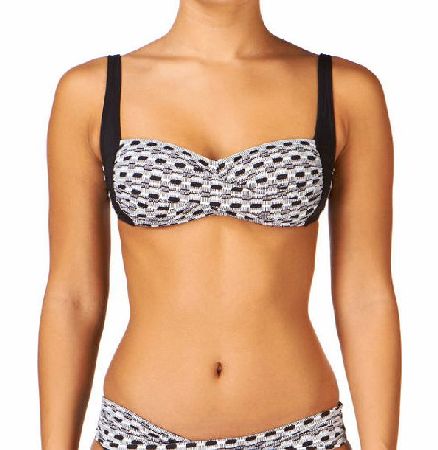 Moontide Womens Moontide Knit Twist Bikini Top - Black