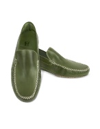 Moreschi Green Calf Leather Driving Shoes