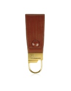 Moreschi Shiny Brown Patent Leather Key Fob