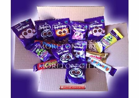 Moreton Gifts Cadbury Treats Box - Buttons, Chomp, Freddo, Curlywurly, Fudge, Crunchie - By Moreton Gifts - Great Birthday Gift