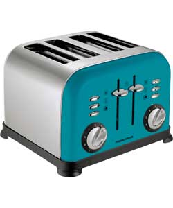 Morphy Richards Accents 4 Slice Toaster - Cyan