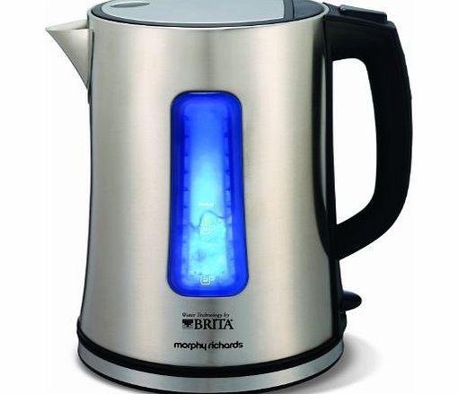 Accents 43960 Filter Jug Stainless Steel Kettle 1.2 Litres - 3 KW - Brushed