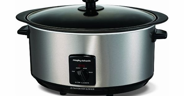 Morphy Richards Accents 48705 Sear and Stew Slow Cooker 6.5 Litres - Brushed