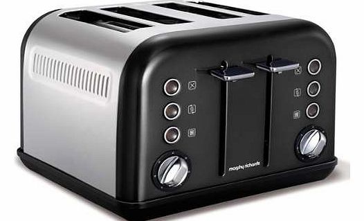 Morphy Richards Black Accents 4 Slice Toaster