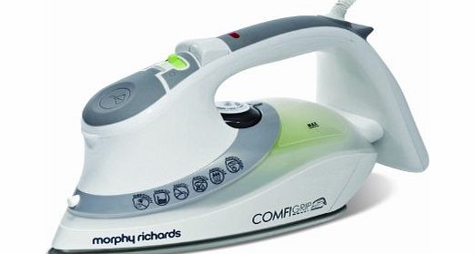 Morphy Richards Comfigrip 40868 Eco Steam Iron with Diamond Soleplate - Grey/Green
