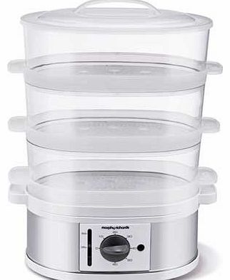 Morphy Richards Stainless Steel 3 Tier Steamer -