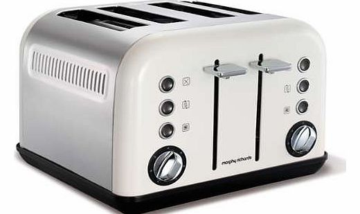 Morphy Richards White Accents 4 Slice Toaster