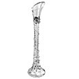 Morpier Firenze Crystal Vase with Sterling Silver Grape Leaves