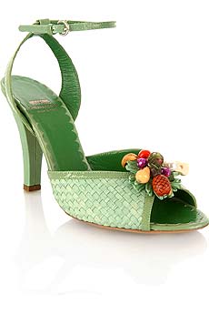 Moschino Cheap & Chic Fruit embellished open-toe sandals