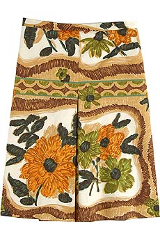 Moschino Cheap & Chic Retro floral print knee length skirt