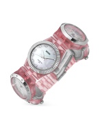 Moschino Don` Be Too Late - Five Dial Pink Plastic Watch