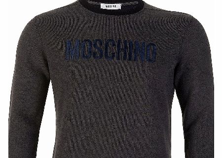 Moschino Embroidered Logo Grey Sweatshirt