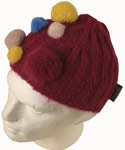 Ladies Moschino Plum Wool Mix Hat.