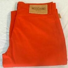 Moschino Ladies Moschino Red Cotton Trousers