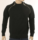 Mens Black Sweatshirt With Removable Sleeves
