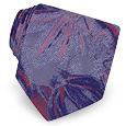 Moschino Shimmering Blue Floral Pattern Woven Silk Tie
