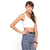 Motel Bally Scoop Back Crop Top in White