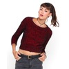 Motel Buttercup Fluffy Cropped Sweater in Red