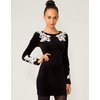 Motel Gina Bodycon Dress in Black Velvet and