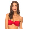 Motel Knox Bandeau Bikini Top in Red