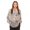 Motel Layla Oversized Sheer Shirt in Lace Print