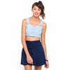 Motel Nancy Crop Top In Summer Days Denim