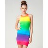 Motel New Zoe Bodycon Dress in Rainbow Fade