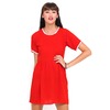 Motel Penny Babydoll Dress in Summer Red Daisy
