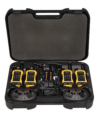 TLKR T80 Extreme Quad 2 Way Radio with Charger, Earsets and Case (Pack of 4)