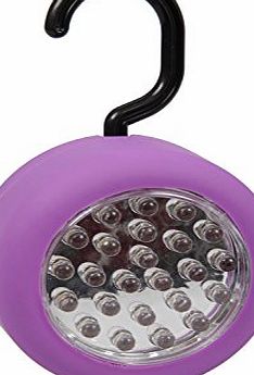 Mountain Warehouse 24 LED Caravanning Tent Camping Wardrobe Hanging Hook Lantern Torch Light Lamp Purple One Size