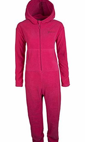 Mountain Warehouse Camber Microfleece Fleece Warm Winter Womens Onesie Suit All in One Jumpsuit Berry Medium / Large