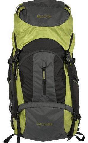 Mountain Warehouse Carrion Huge 65L Pro Trekking Rucksack Backpack Travelling Belt Air Back Balance Lime One Size