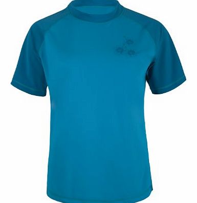 Mountain Warehouse Rash Vest UV Sun Protection Womens Swimming Diving Wind Surfing Top Teal 8