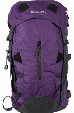 Saker 35L Rucksack Bag Backpack Back Pack Daily Straps Walking Hiking Camping Purple One Size