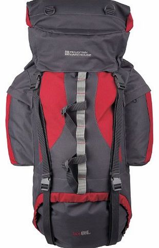 Mountain Warehouse Tor 85 Litre XL Unisex Rucksack Backpack Walking Hiking Camping Travel Bag Red One Size