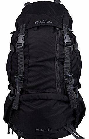 Ventura 40L Medium Travelling Rucksack Laptop Rain Cover Backpack Back Pack Bag Black One Size