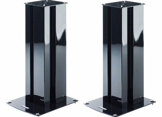 Pair of Hi-Fi Speaker Stands with Acoustically Damped Columns in Black