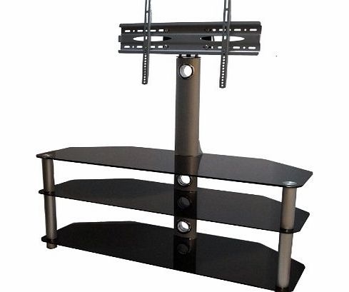 MountRight Cantilever TV Stand For 42 Up To 60 Inch LED, LCD amp; Plasma Screens (Silver Legs amp; Silver Upright)