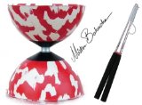 Mr Babache Mr Babace Medium Harlequin Diabolo Gift Set - Red and White