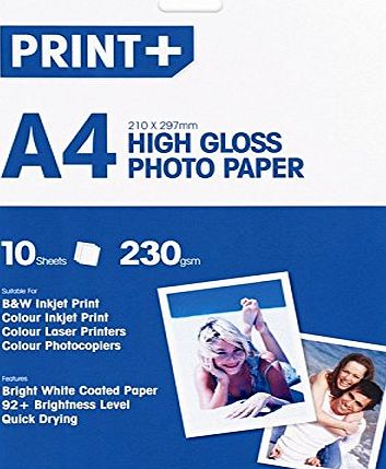 mr.caller  A4 High Gloss Photo Paper Printer Copier For Digital Photo Printing Best For Inkjet Laser Printer Daily Photo Printing Use 10 Sheets 230gsm 210mmx297mm