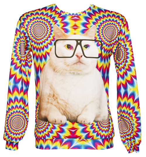 Unisex Psychedelic Uncle Cat Jumper from Mr Gugu