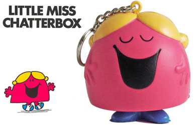 mr men Stressball Keychain - Little Miss Chatterbox