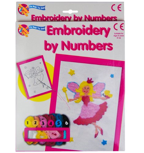 Embroidery by Numbers Cross Stitch Sewing Art Set Childrens Kids Craft Kit (Princess)